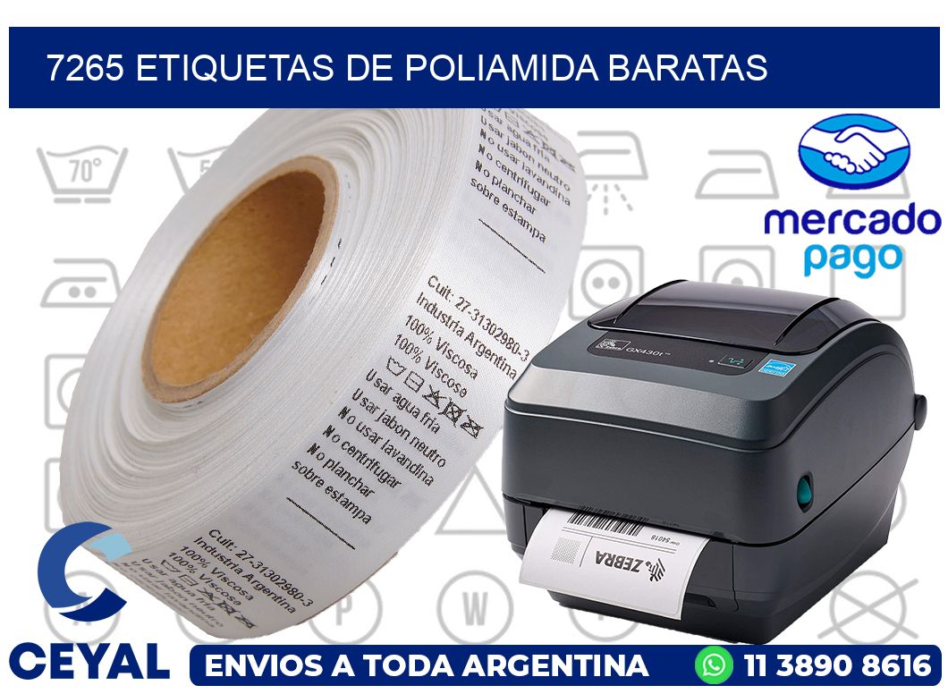 7265 etiquetas de poliamida baratas