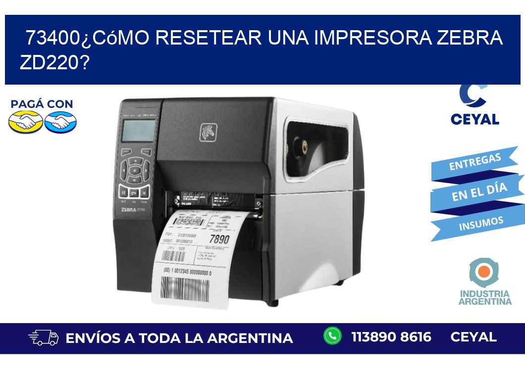 73400¿Cómo resetear una impresora Zebra ZD220?