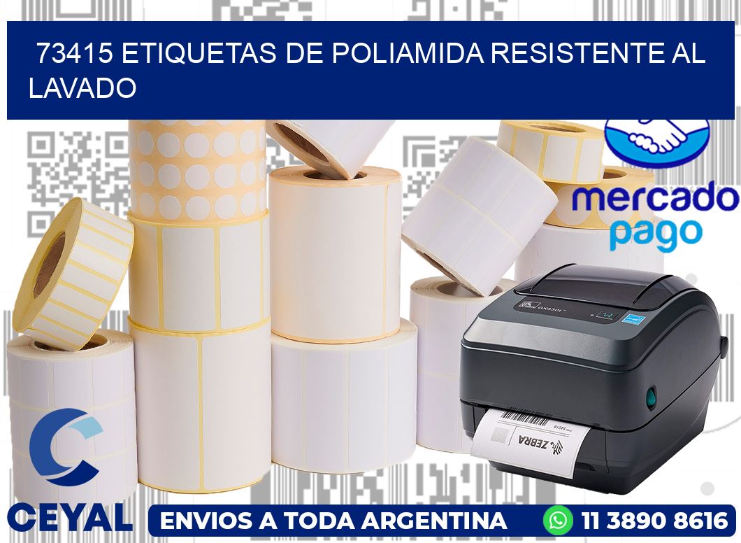73415 Etiquetas de poliamida resistente al lavado