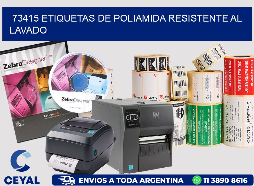 73415 Etiquetas de poliamida resistente al lavado