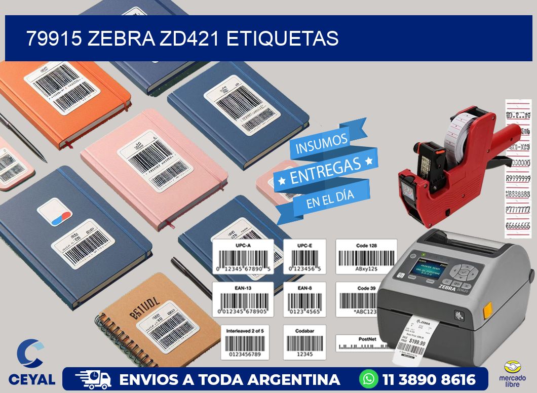 79915 Zebra ZD421 etiquetas