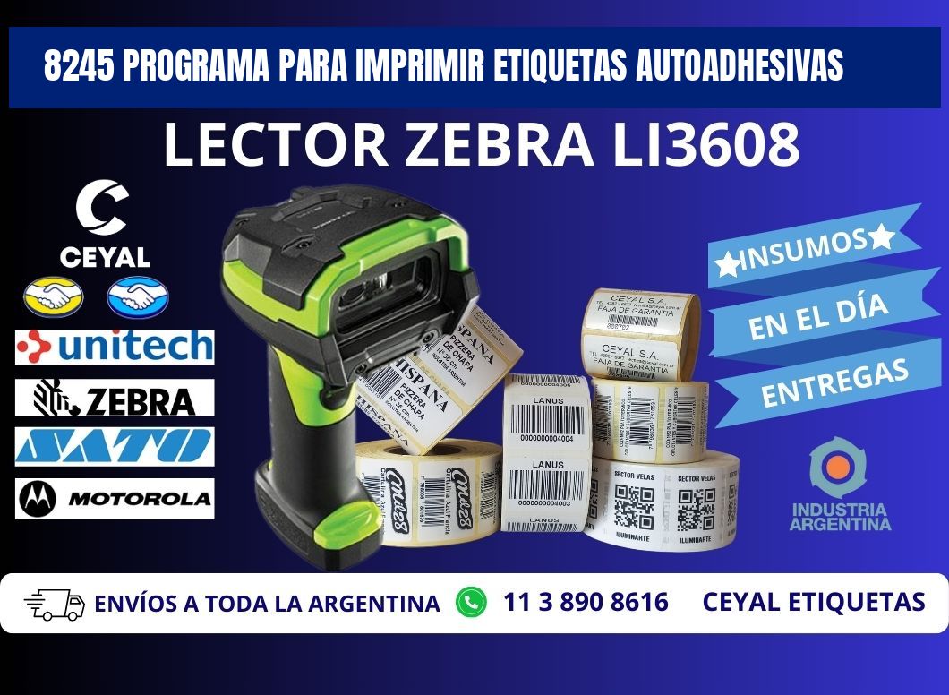8245 Programa para imprimir etiquetas autoadhesivas