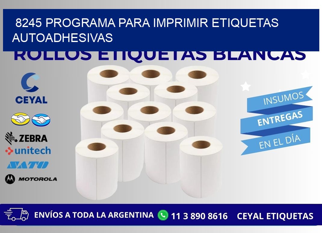 8245 Programa para imprimir etiquetas autoadhesivas