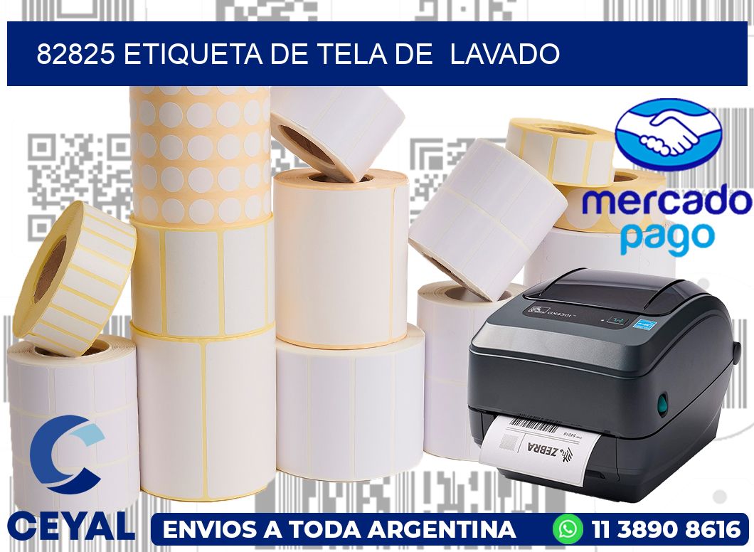 82825 etiqueta de tela de  lavado