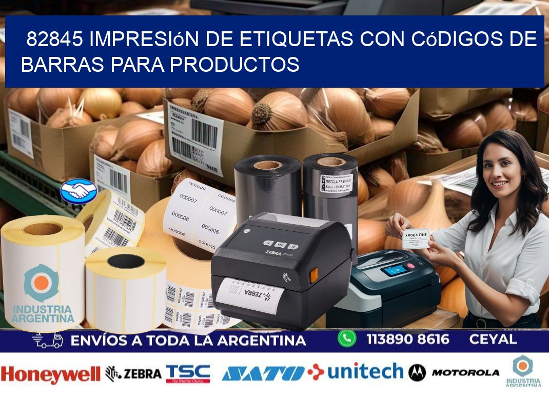 82845 Impresión de etiquetas con códigos de barras para productos