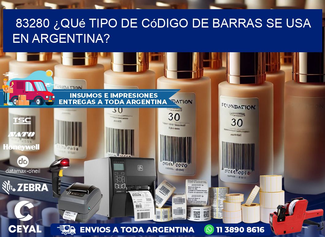 83280 ¿Qué tipo de código de barras se usa en Argentina?