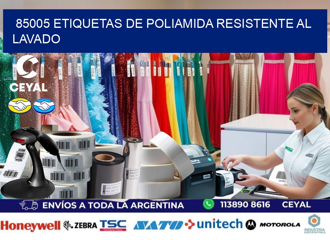 85005 Etiquetas de poliamida resistente al lavado