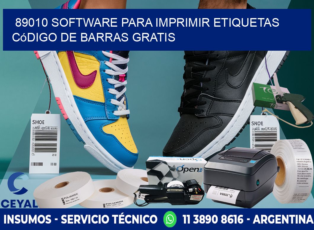 89010 Software para imprimir etiquetas código de barras gratis