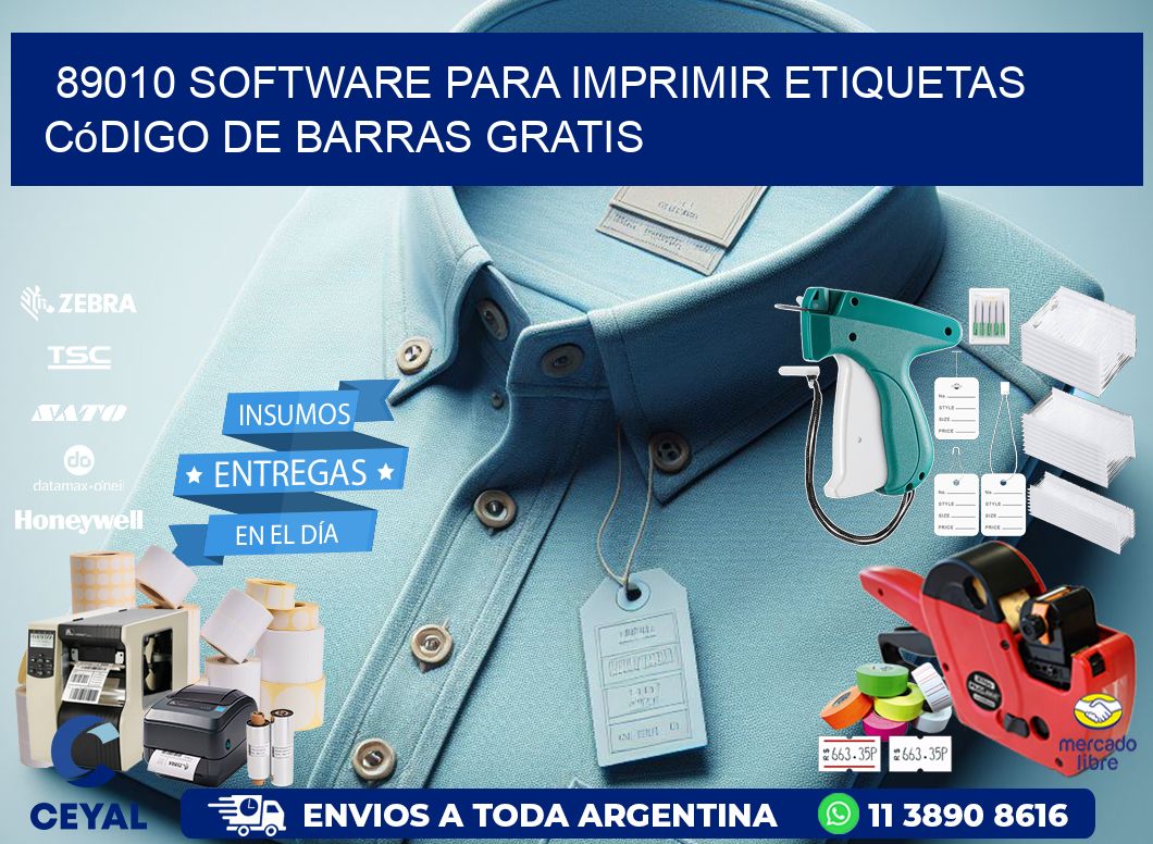 89010 Software para imprimir etiquetas código de barras gratis