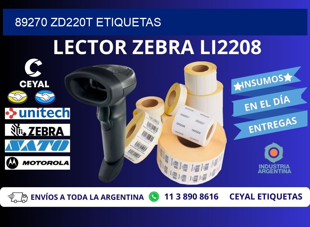 89270 ZD220t etiquetas