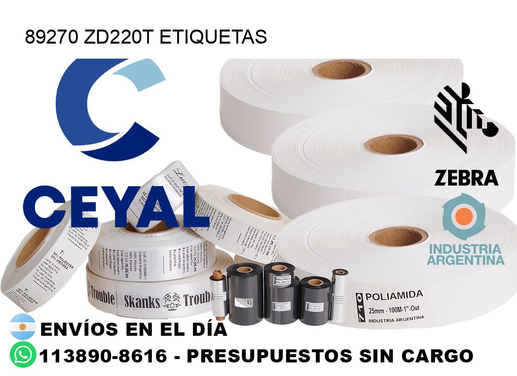 89270 ZD220t etiquetas