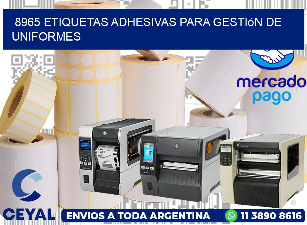 8965 Etiquetas adhesivas para gestión de uniformes