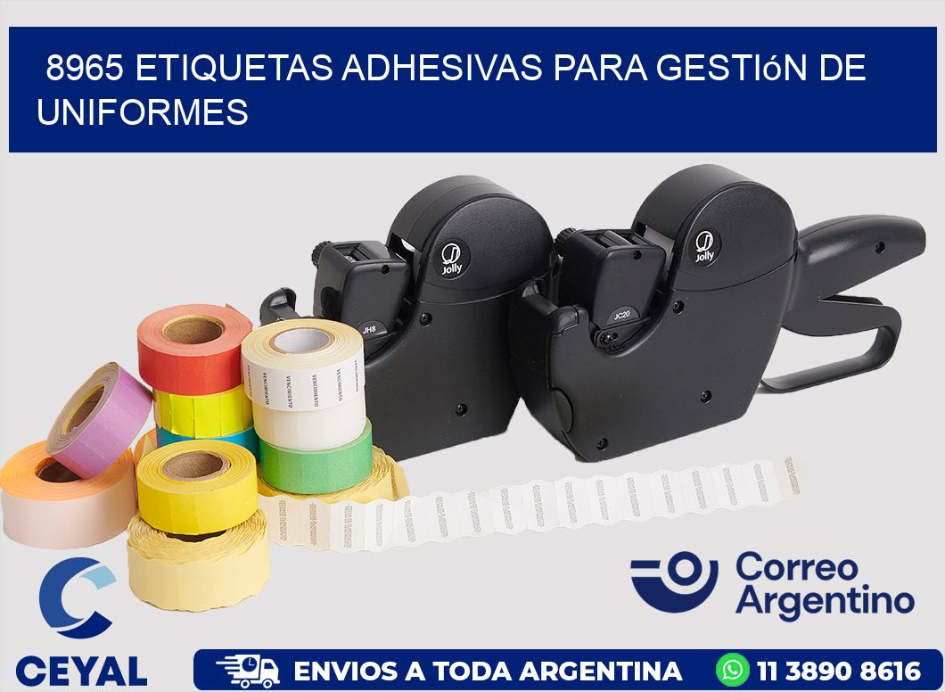8965 Etiquetas adhesivas para gestión de uniformes