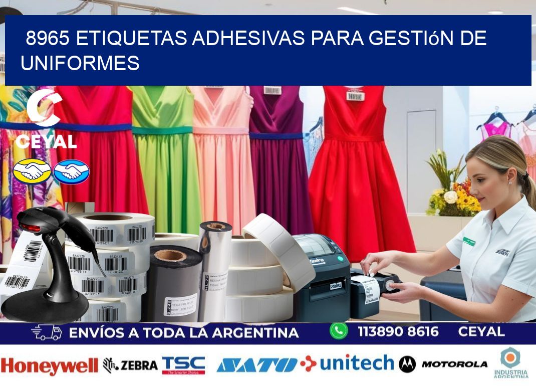8965 Etiquetas adhesivas para gestión de uniformes