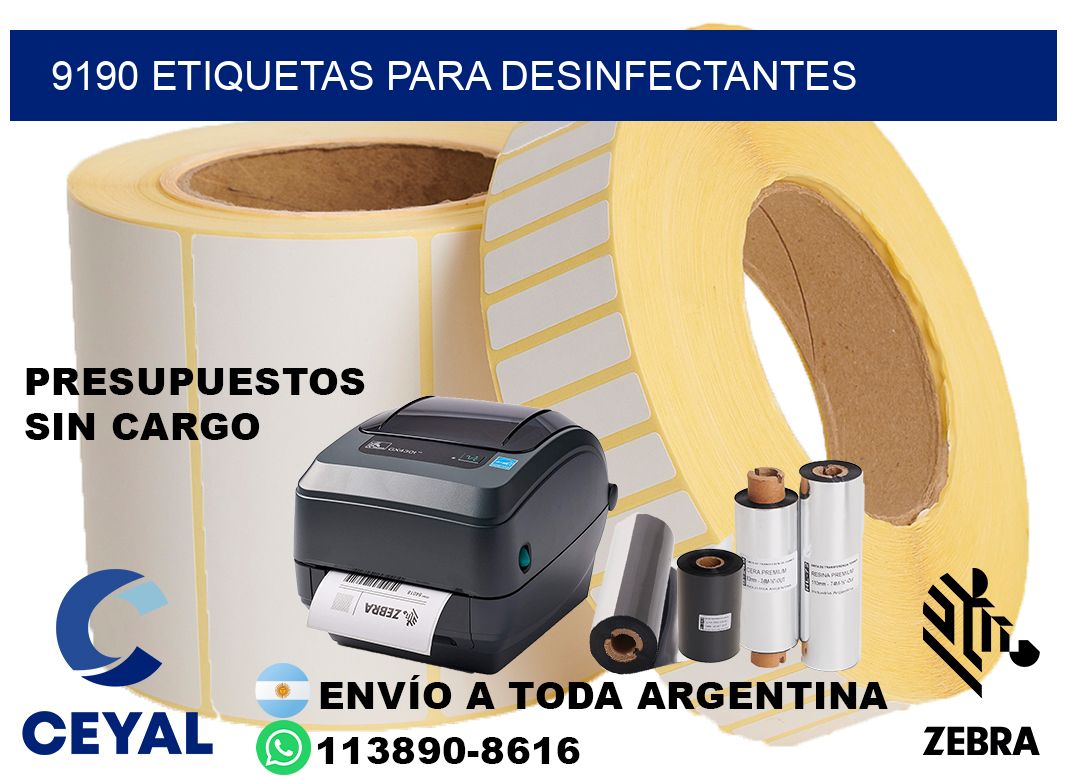 9190 Etiquetas para desinfectantes