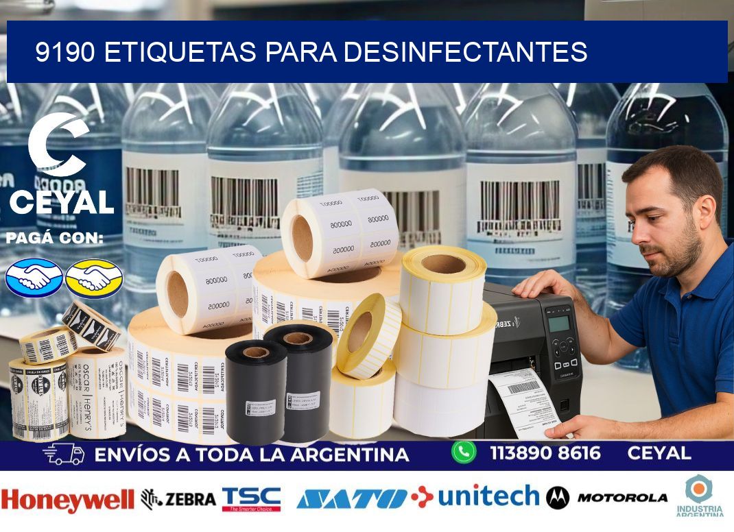 9190 Etiquetas para desinfectantes