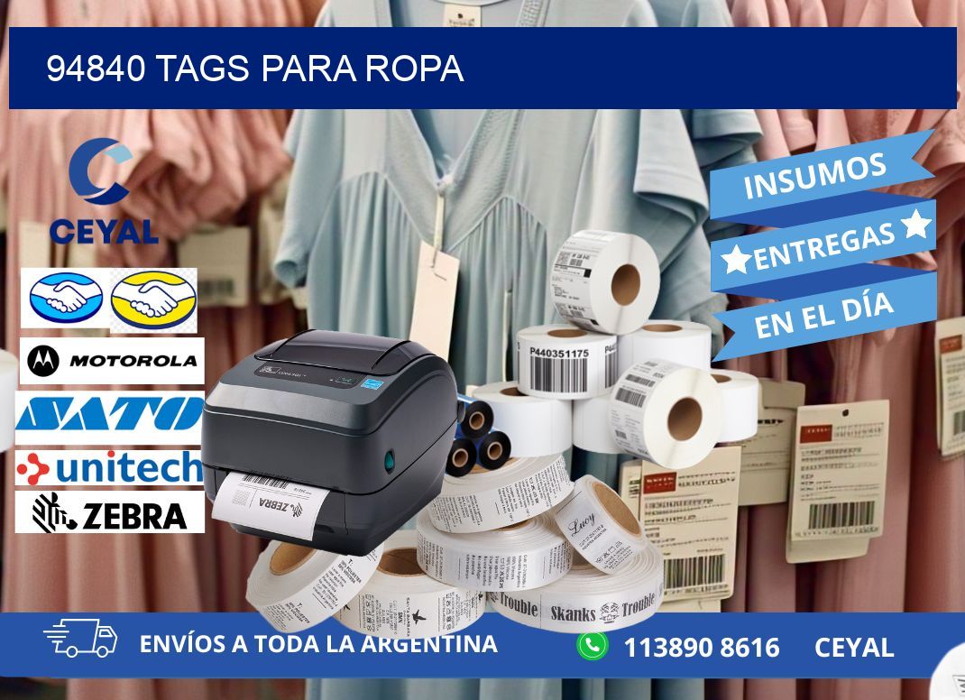 94840 Tags para ropa