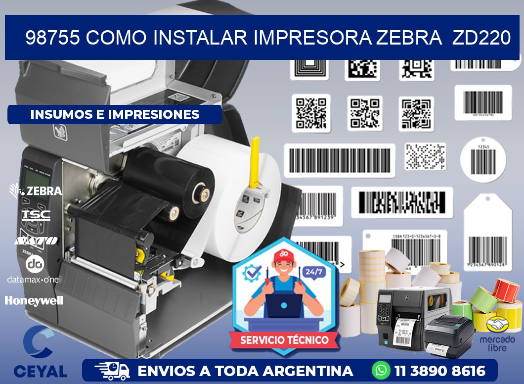 98755 Como instalar impresora Zebra  ZD220
