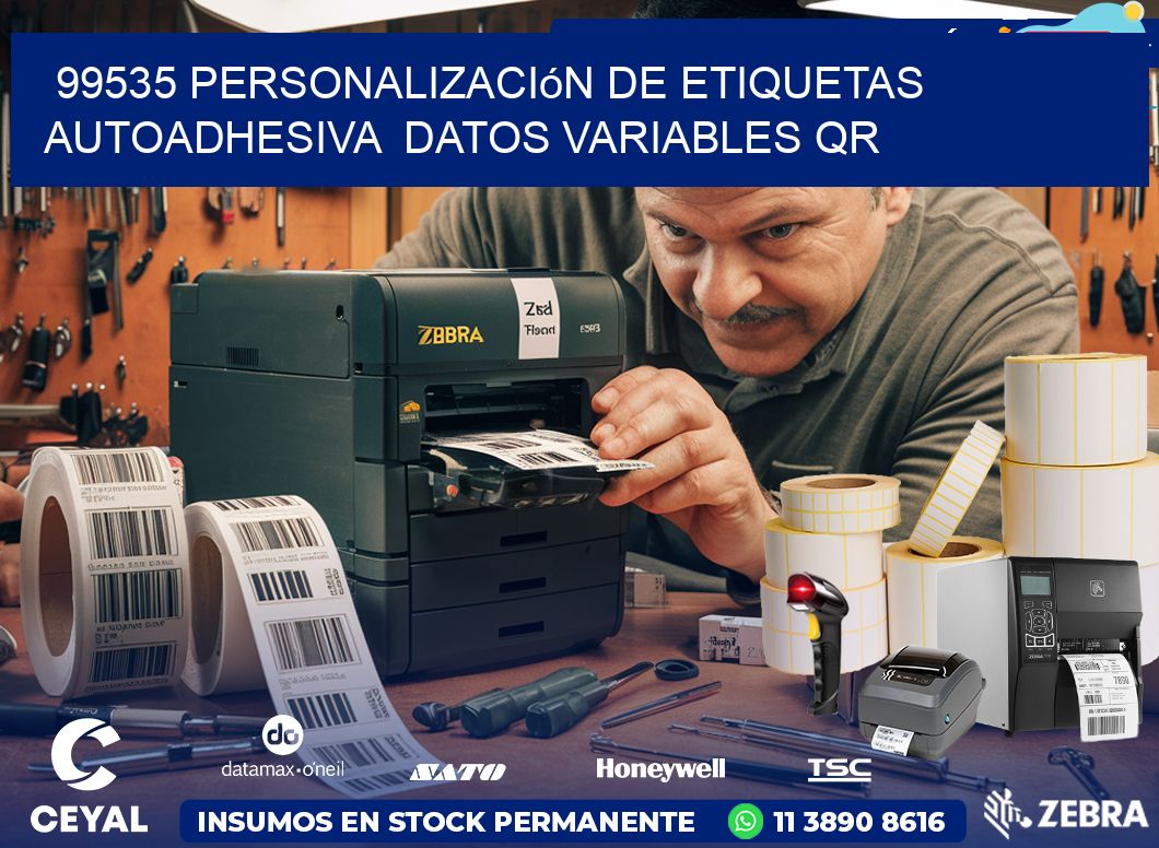99535 Personalización de etiquetas autoadhesiva  datos variables QR