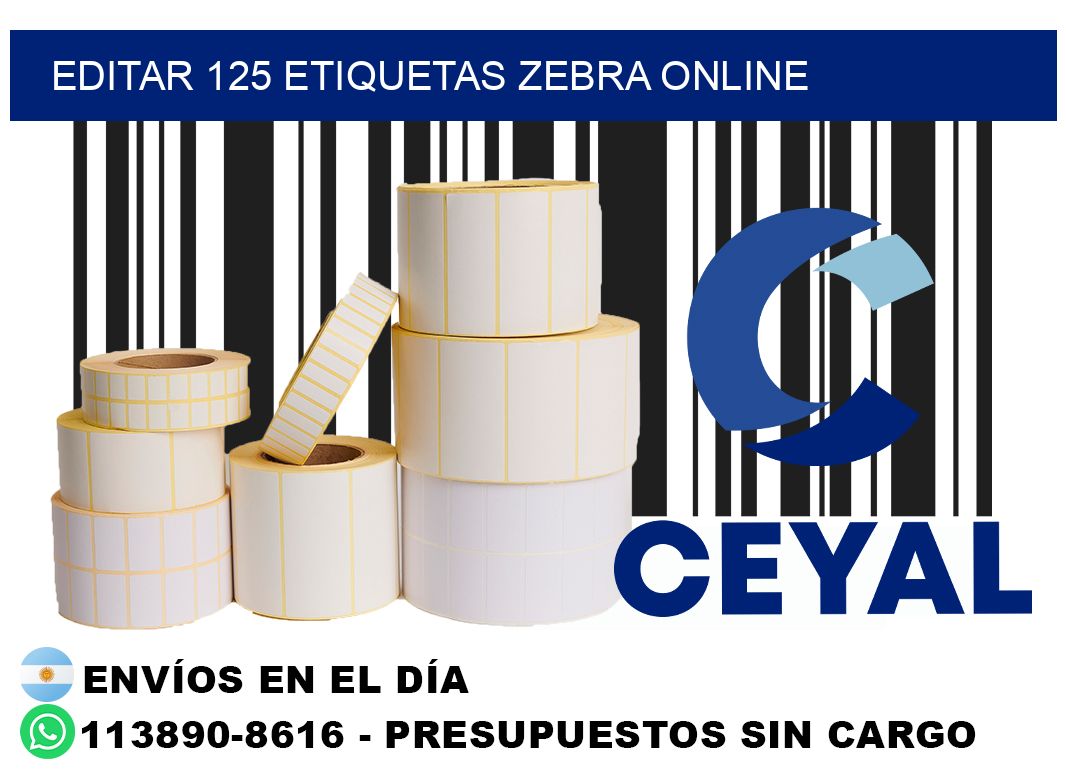 EDITAR 125 ETIQUETAS ZEBRA ONLINE