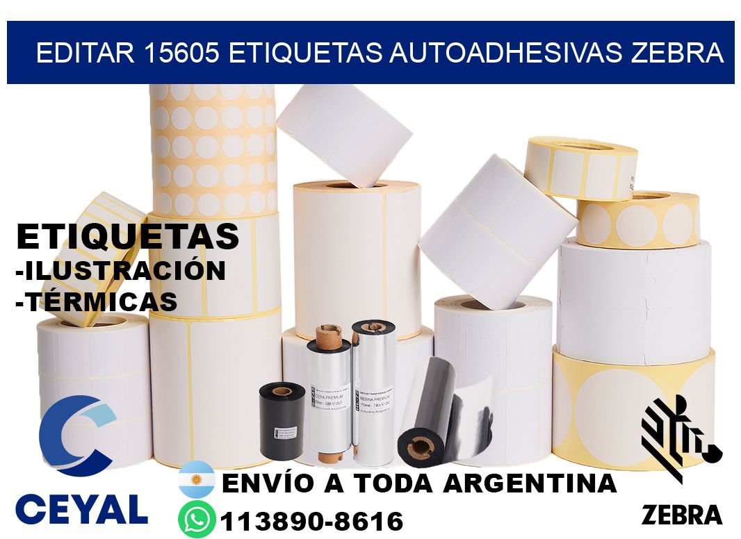 EDITAR 15605 ETIQUETAS AUTOADHESIVAS ZEBRA
