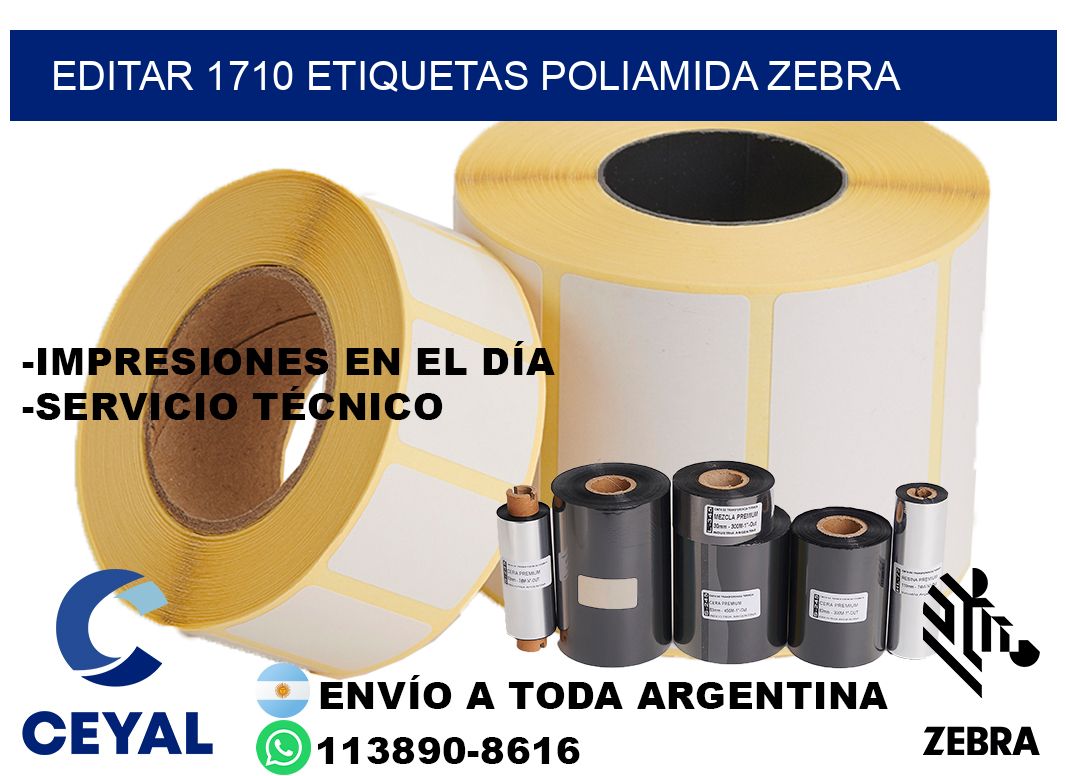 EDITAR 1710 ETIQUETAS POLIAMIDA ZEBRA