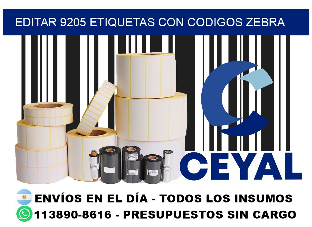 EDITAR 9205 ETIQUETAS CON CODIGOS ZEBRA