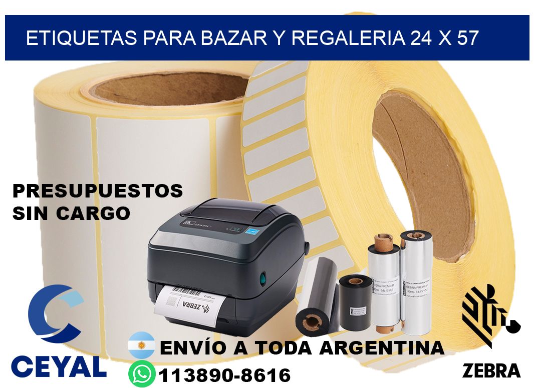 ETIQUETAS PARA BAZAR Y REGALERIA 24 x 57