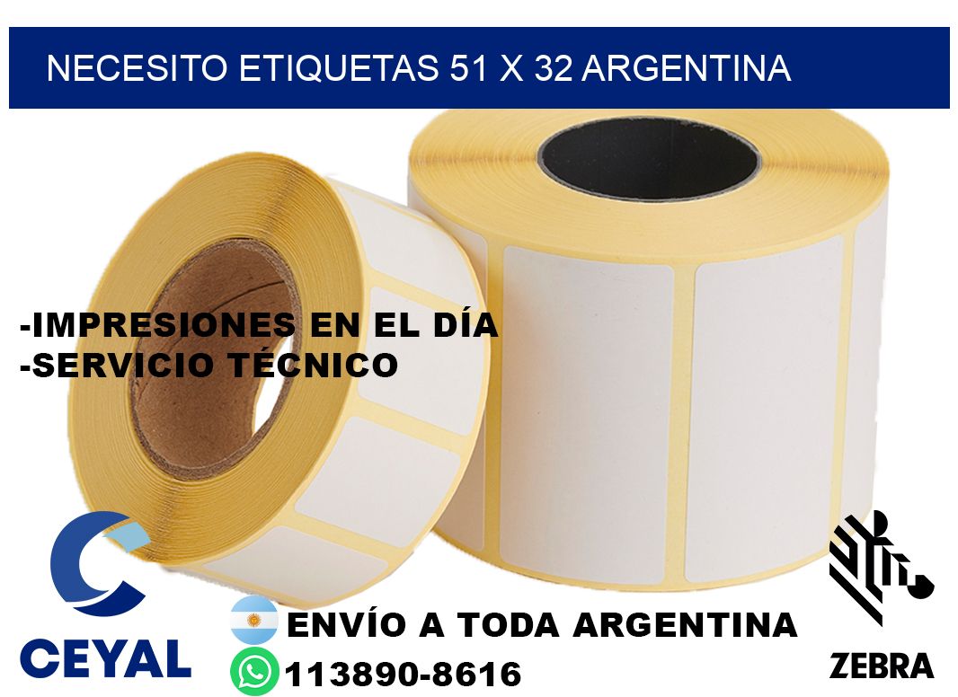 Necesito etiquetas 51 x 32 argentina