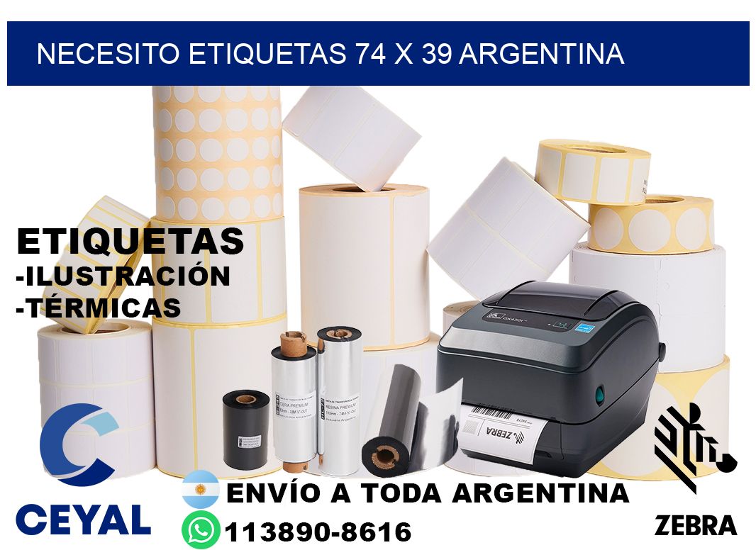 Necesito etiquetas 74 x 39 argentina