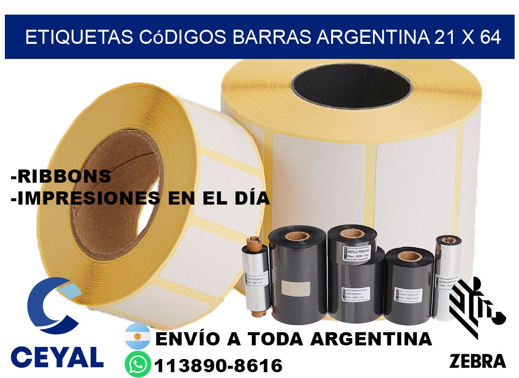 etiquetas códigos barras argentina 21 x 64