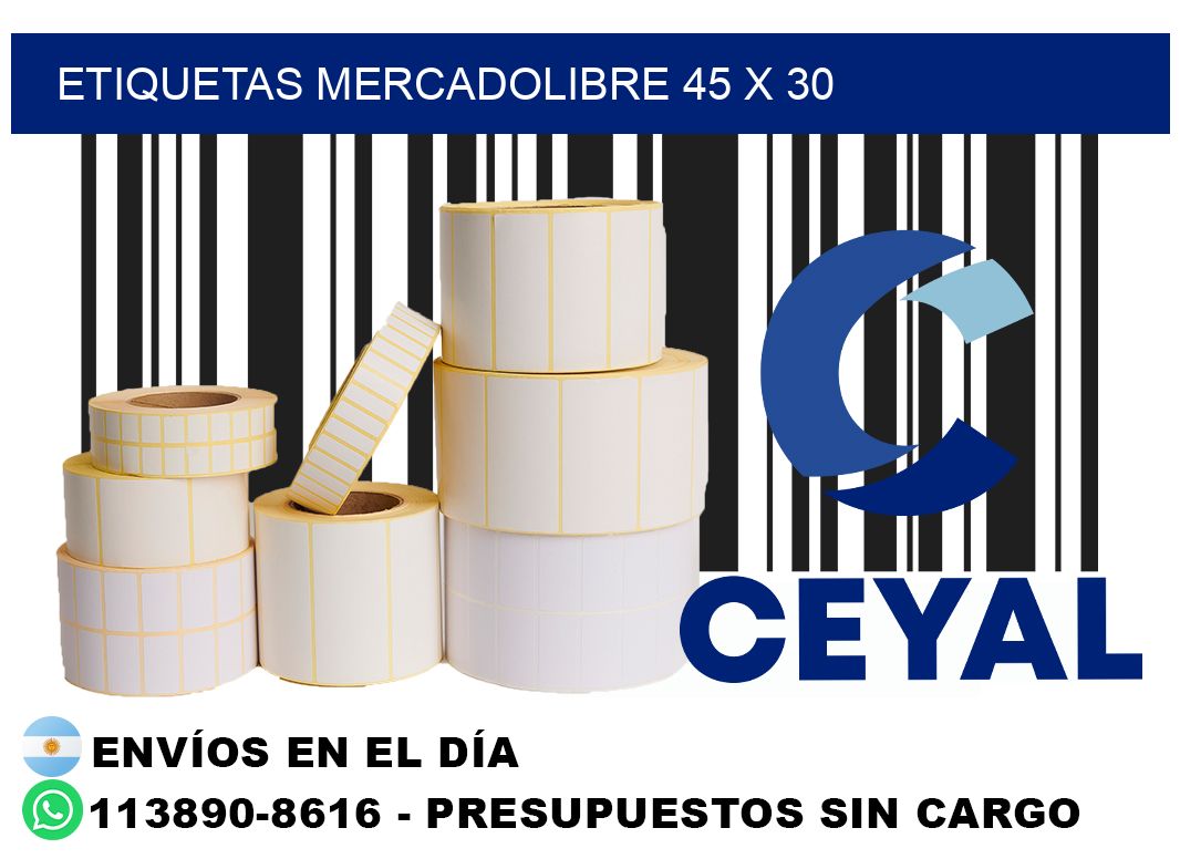 etiquetas mercadolibre 45 x 30
