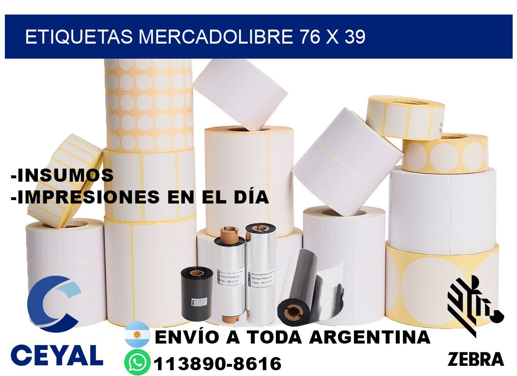etiquetas mercadolibre 76 x 39