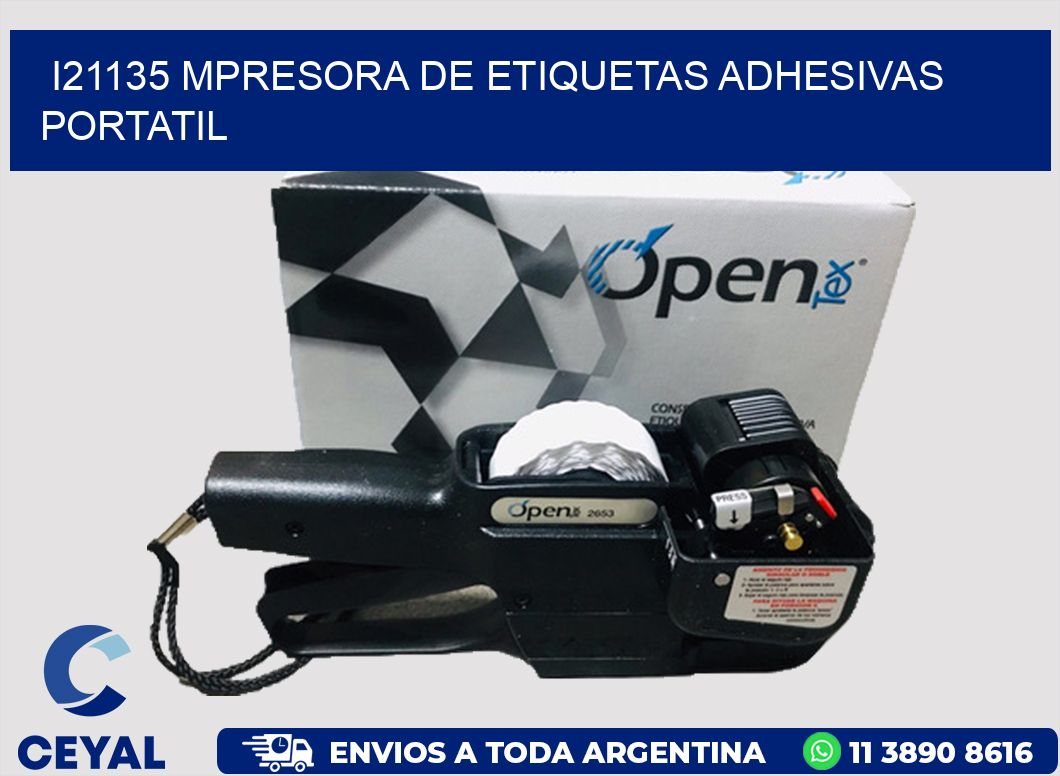 i21135 mpresora de etiquetas adhesivas portatil