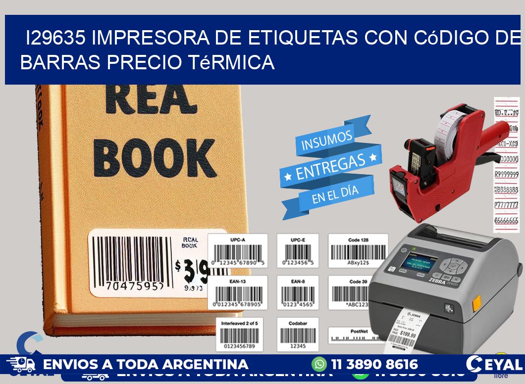 i29635 impresora de etiquetas con código de barras precio térmica