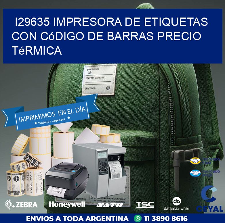 i29635 impresora de etiquetas con código de barras precio térmica