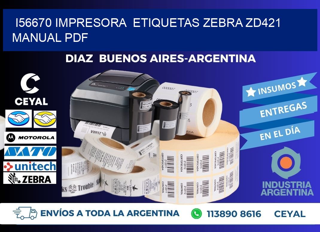 i56670 impresora  etiquetas Zebra ZD421 manual PDF