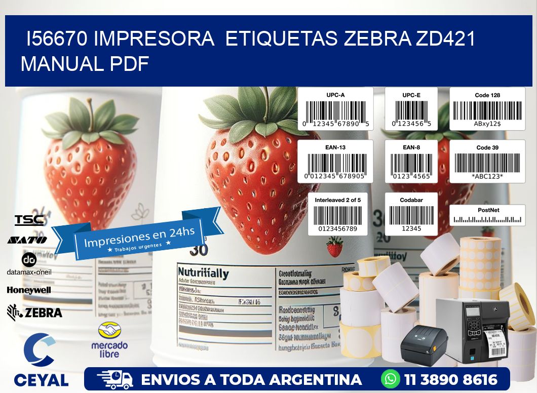 i56670 impresora  etiquetas Zebra ZD421 manual PDF
