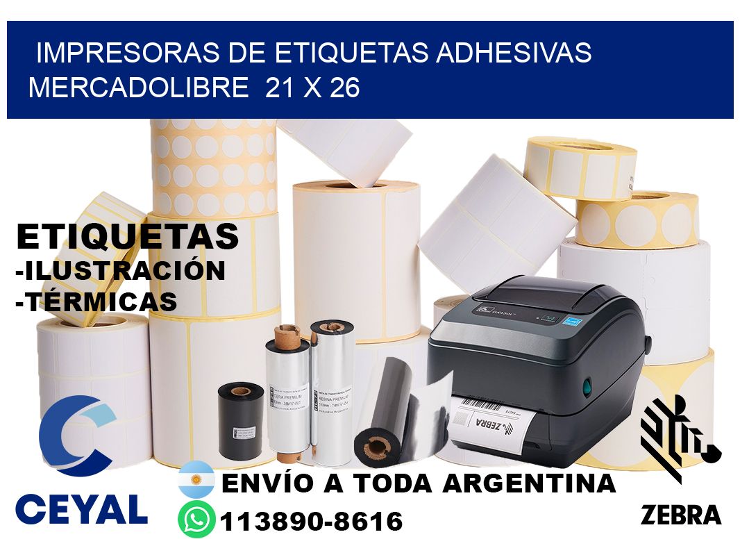 impresoras de etiquetas adhesivas mercadolibre  21 x 26