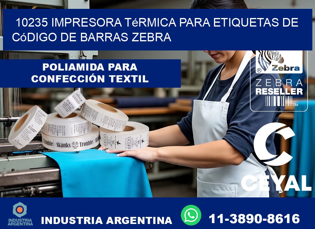 10235 impresora térmica para etiquetas de código de barras Zebra