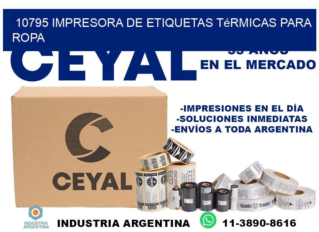 10795 impresora de etiquetas térmicas para ropa