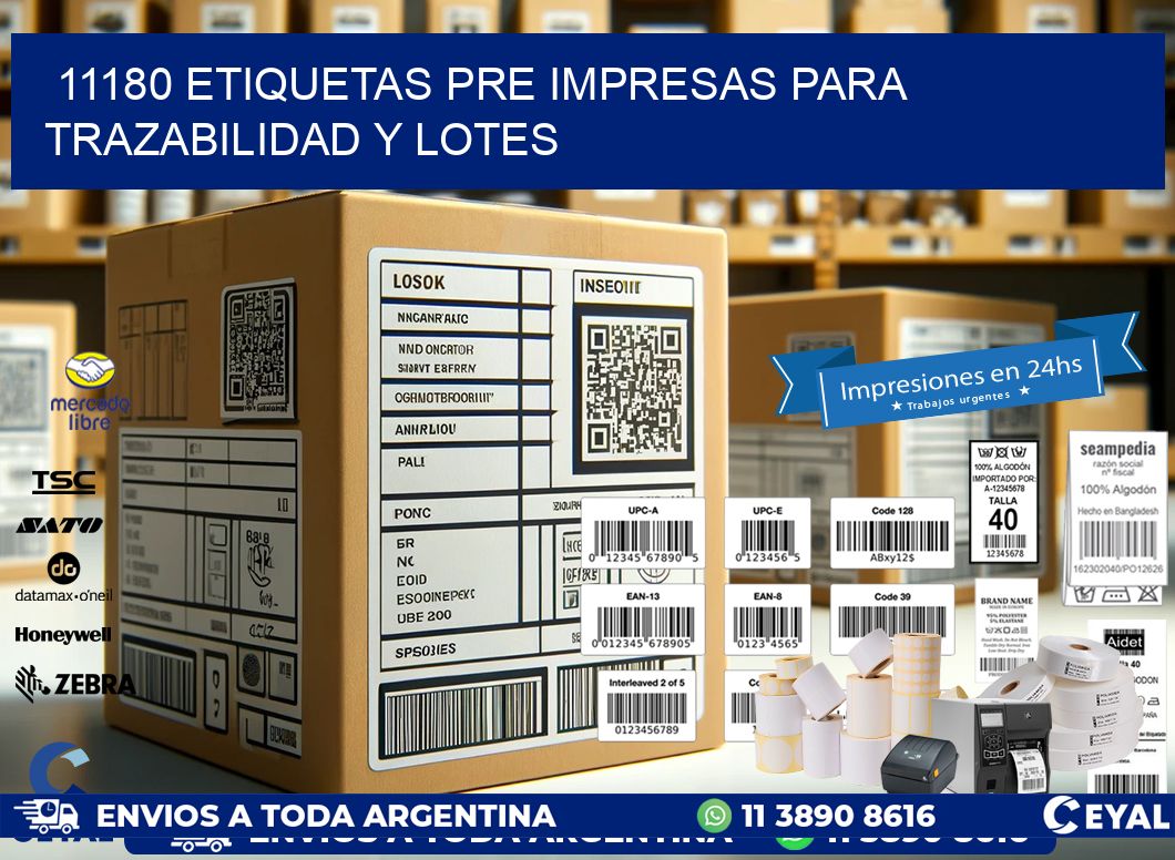 11180 etiquetas pre impresas para trazabilidad y lotes