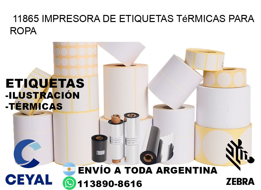 11865 impresora de etiquetas térmicas para ropa