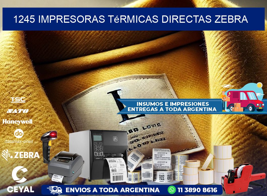 1245 impresoras térmicas directas zebra