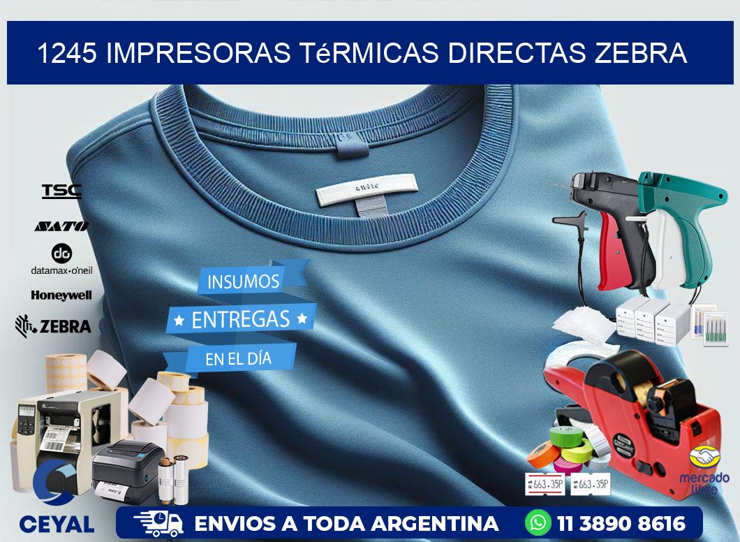 1245 impresoras térmicas directas zebra