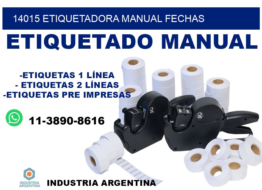 14015 etiquetadora manual fechas