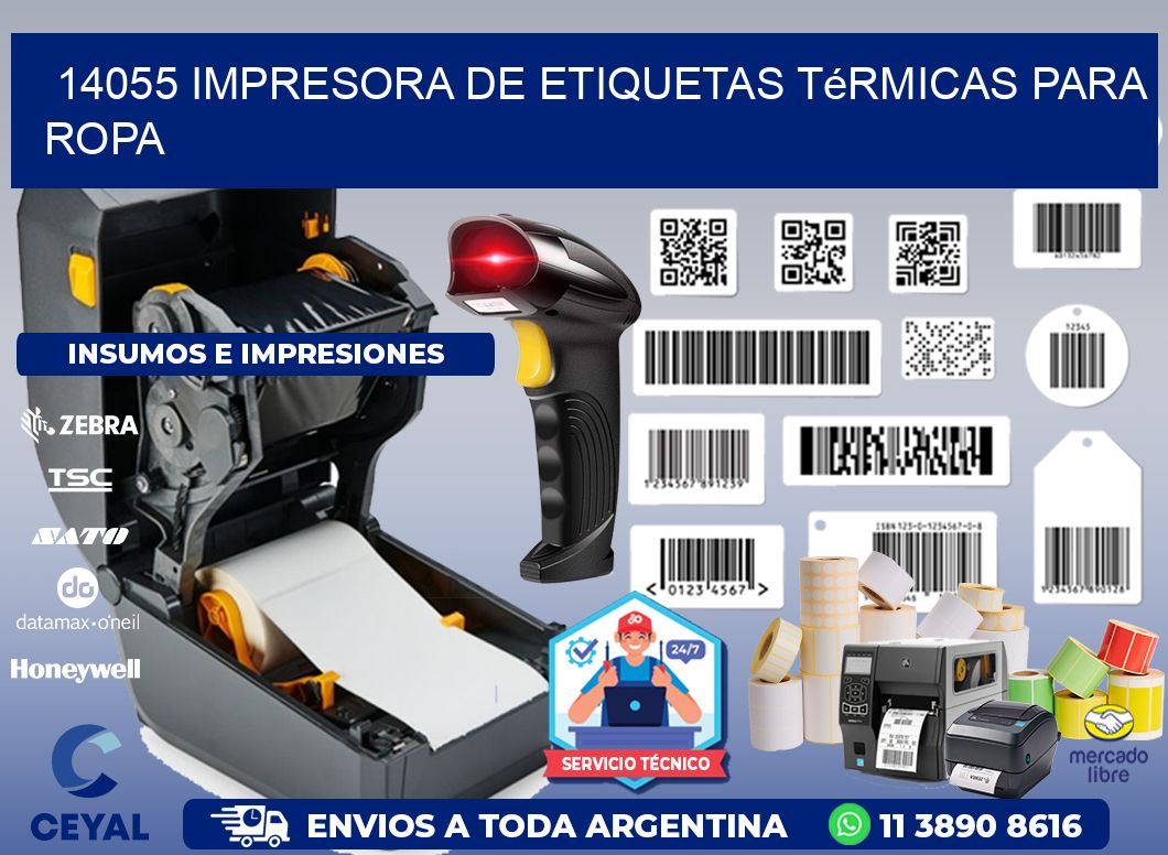 14055 impresora de etiquetas térmicas para ropa