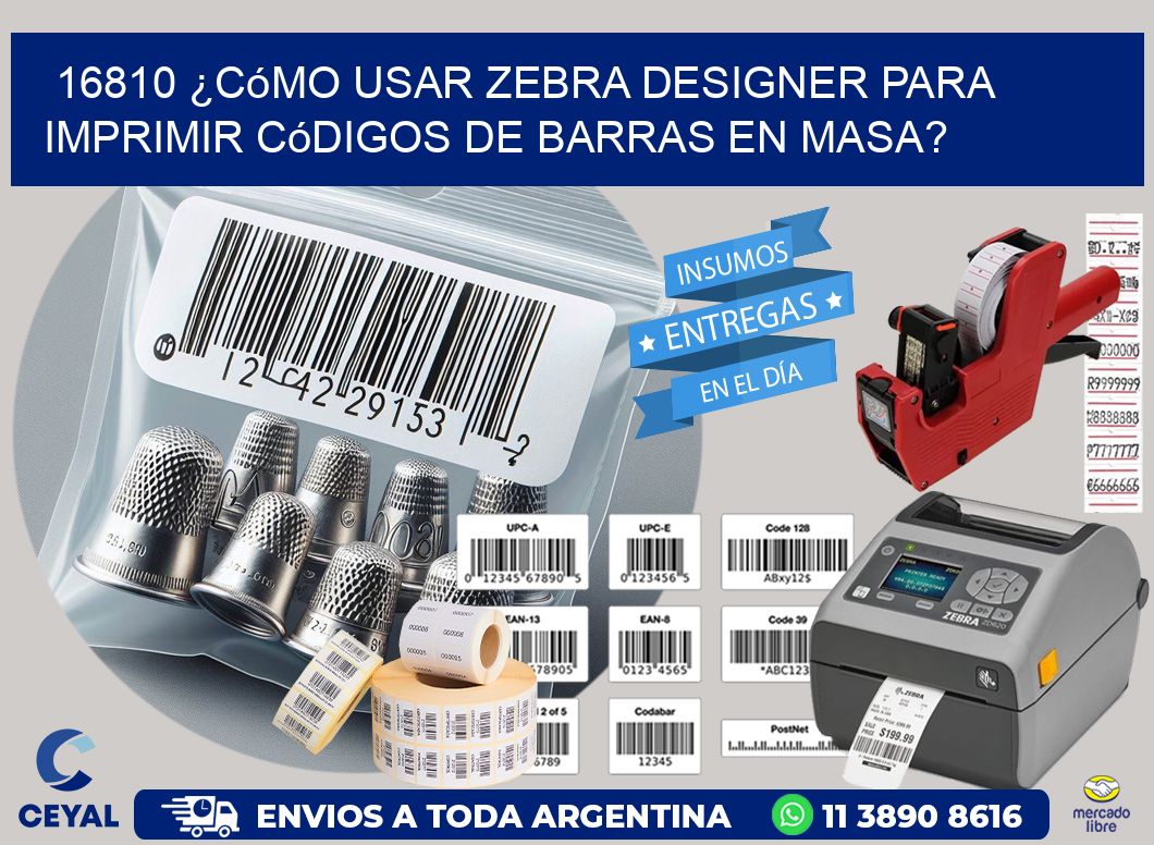 16810 ¿Cómo usar Zebra Designer para imprimir códigos de barras en masa?