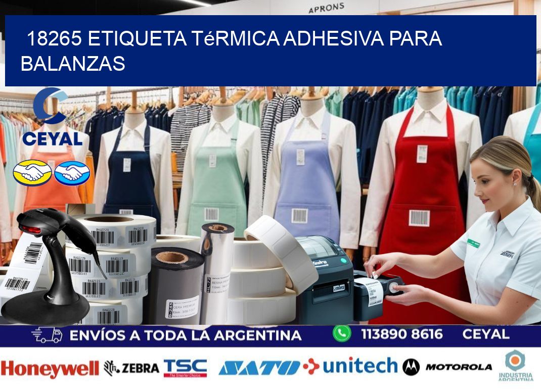 18265 Etiqueta térmica adhesiva para balanzas