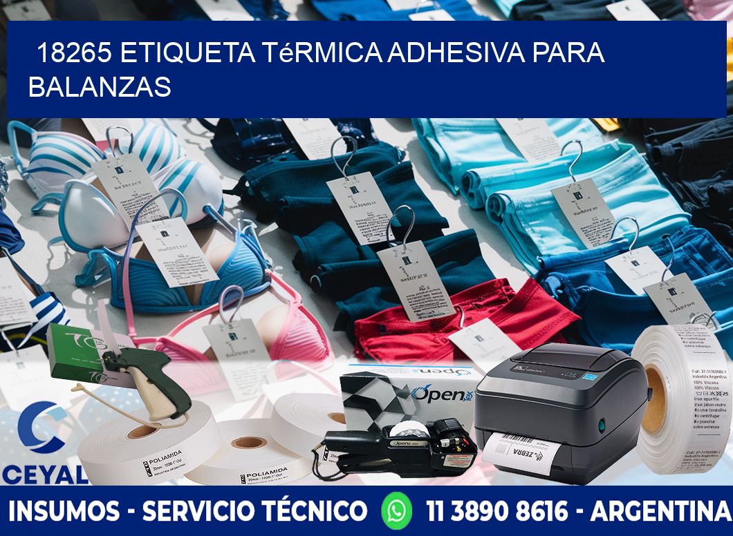 18265 Etiqueta térmica adhesiva para balanzas
